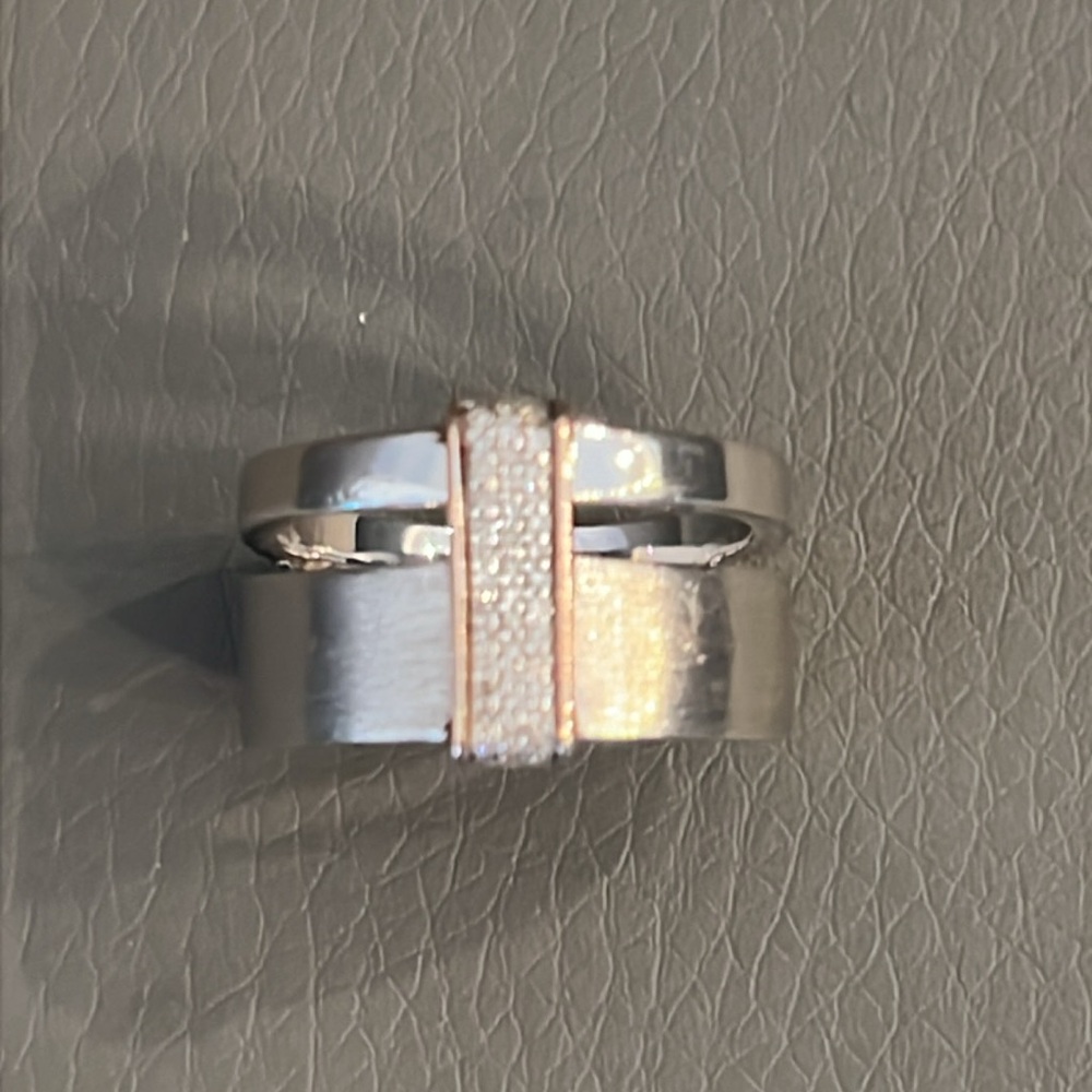 EFFY Sterling Silver Diamond Ring, size 7 - Picture 4 of 15